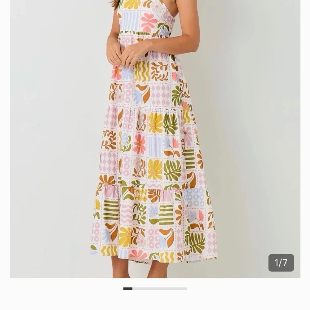 Anthropology x paper heart boho Patchwork dress